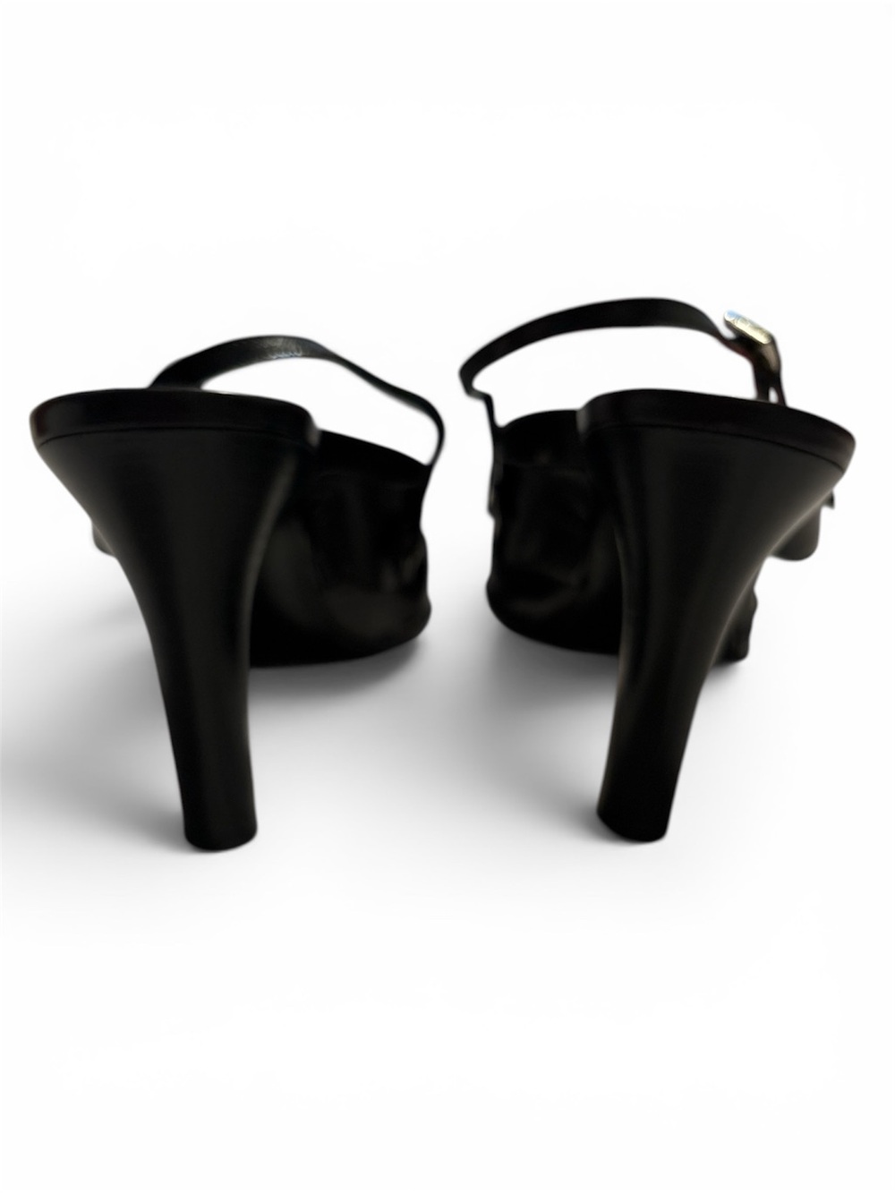 Sigerson Morrison Black Pointed T-Strap Heels with Stud Detail Size 10  Leather - Picture 9 of 9